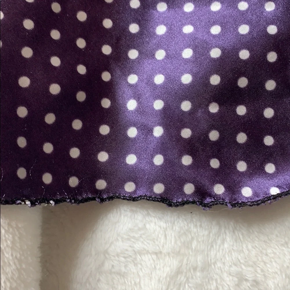 Vintage Bay 6 NY purple polka dot nightgown M - Picture 14 of 15